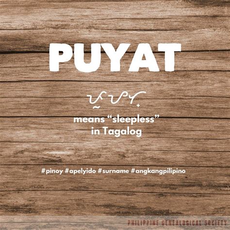Puyat Meaning .